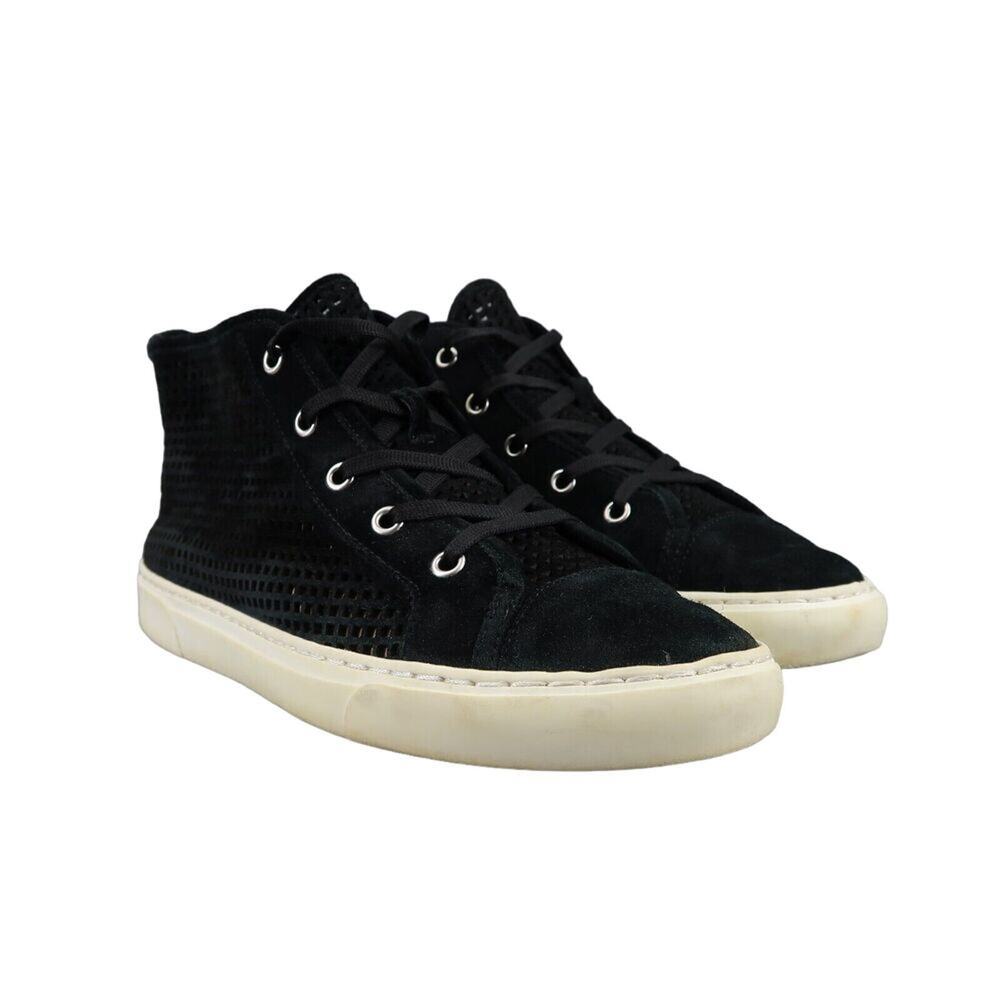 1.State Shoes Womens 8.5 Sneakers Fashion Lifestyle Leather Laser Cut Black Mid